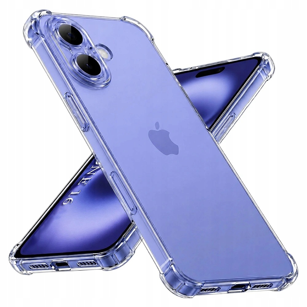Techsuit Shockproof Clear Silicone etui na iPhone 16 – przezroczyste