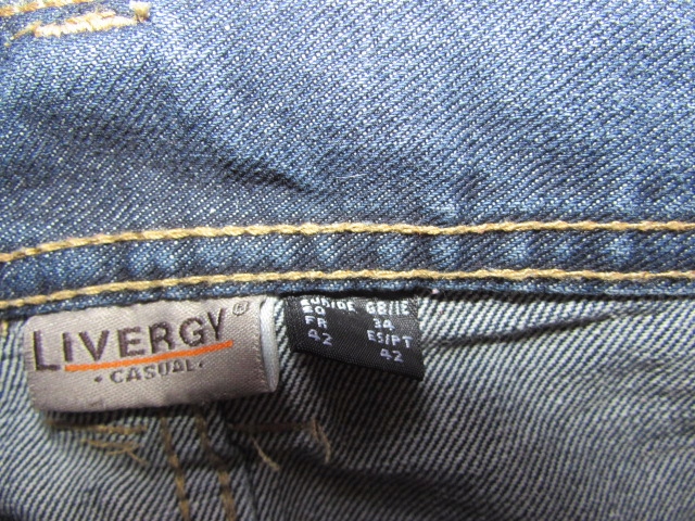 LIVERGY SPODNIE MĘSKIE JEANS R. 50 W34 L32 Kolor niebieski