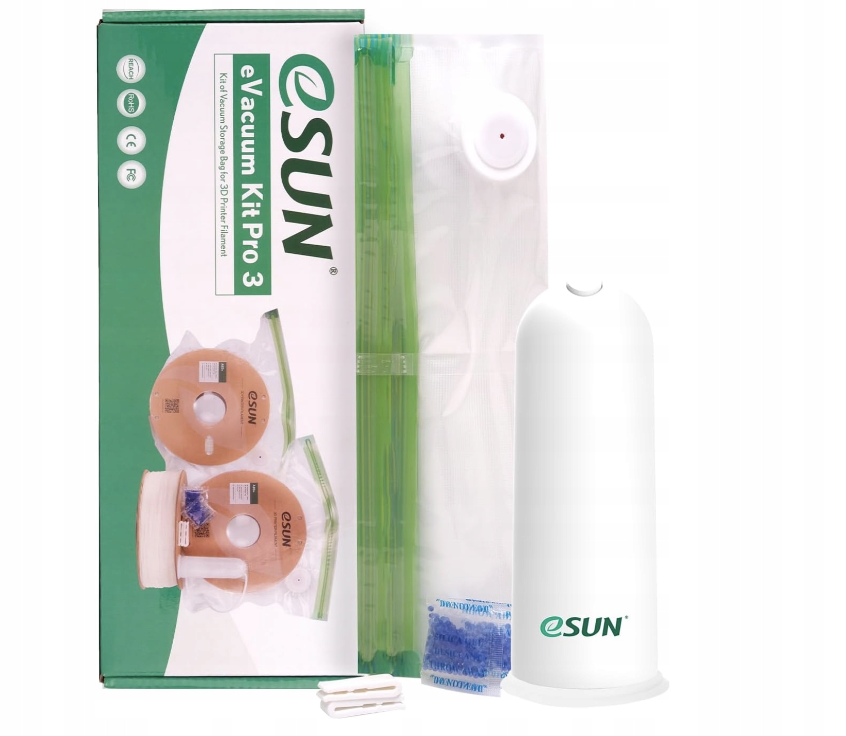 Levně eSUN Vakuová sada 3D filamentu s Usb pumpou Sáčky 1,75 mm 10 kusů