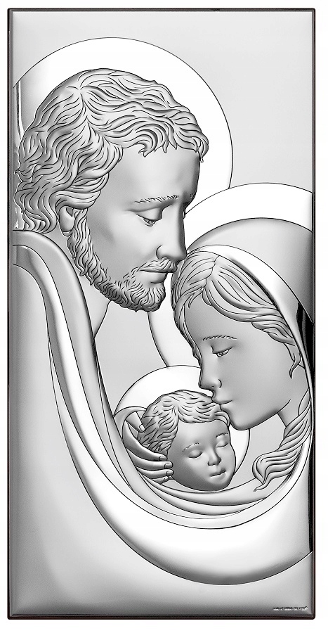 Gravírování Bonus Suvenýr Obraz Svatá rodina Stříbrný jako dárek