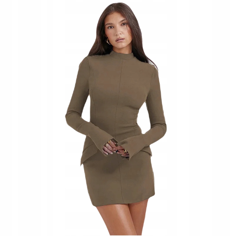 ELEGANCKA SUKIENKA DAMSKA MINI DOPASOWANA BIZNESOWA DO PRACY MODNA