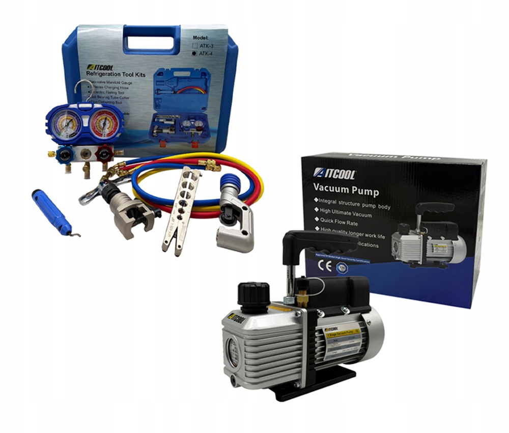 Sada nástrojov na klimatizáciu ATK-4 Aitcool Vákuová pumpa VP120M