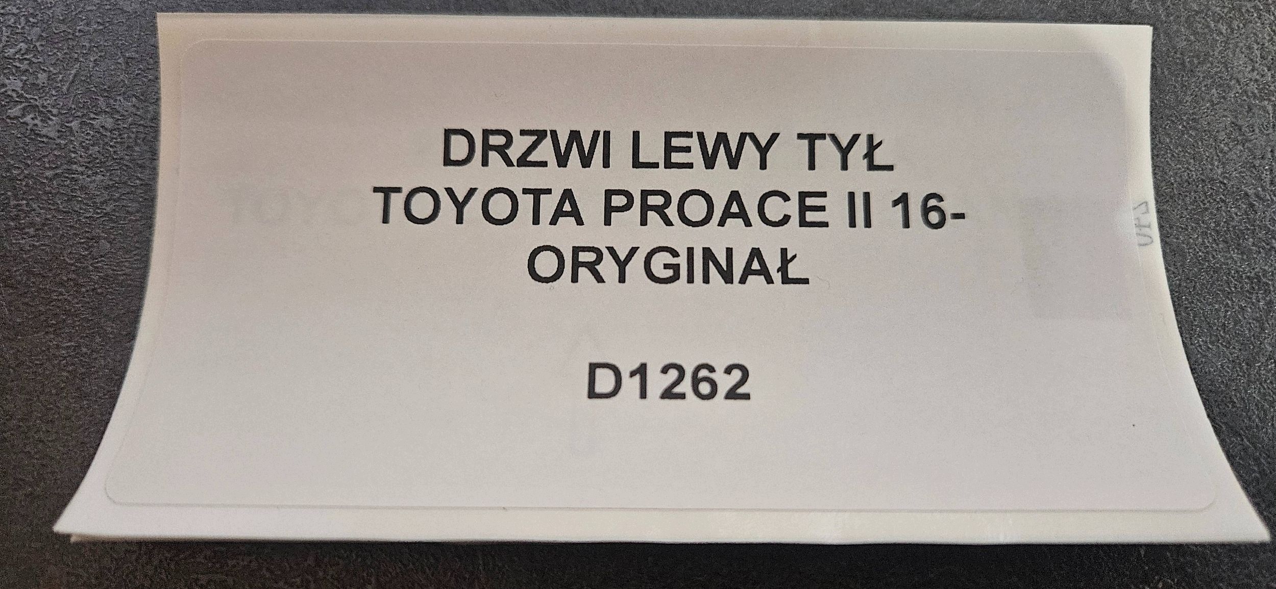 dveře levý záď TOYOTA PROACE II 16- originál