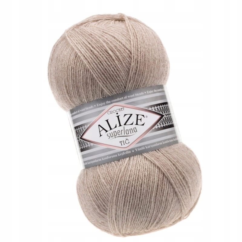 Alize Superlana Tig 207 Ciemny Beżowy 570mt
