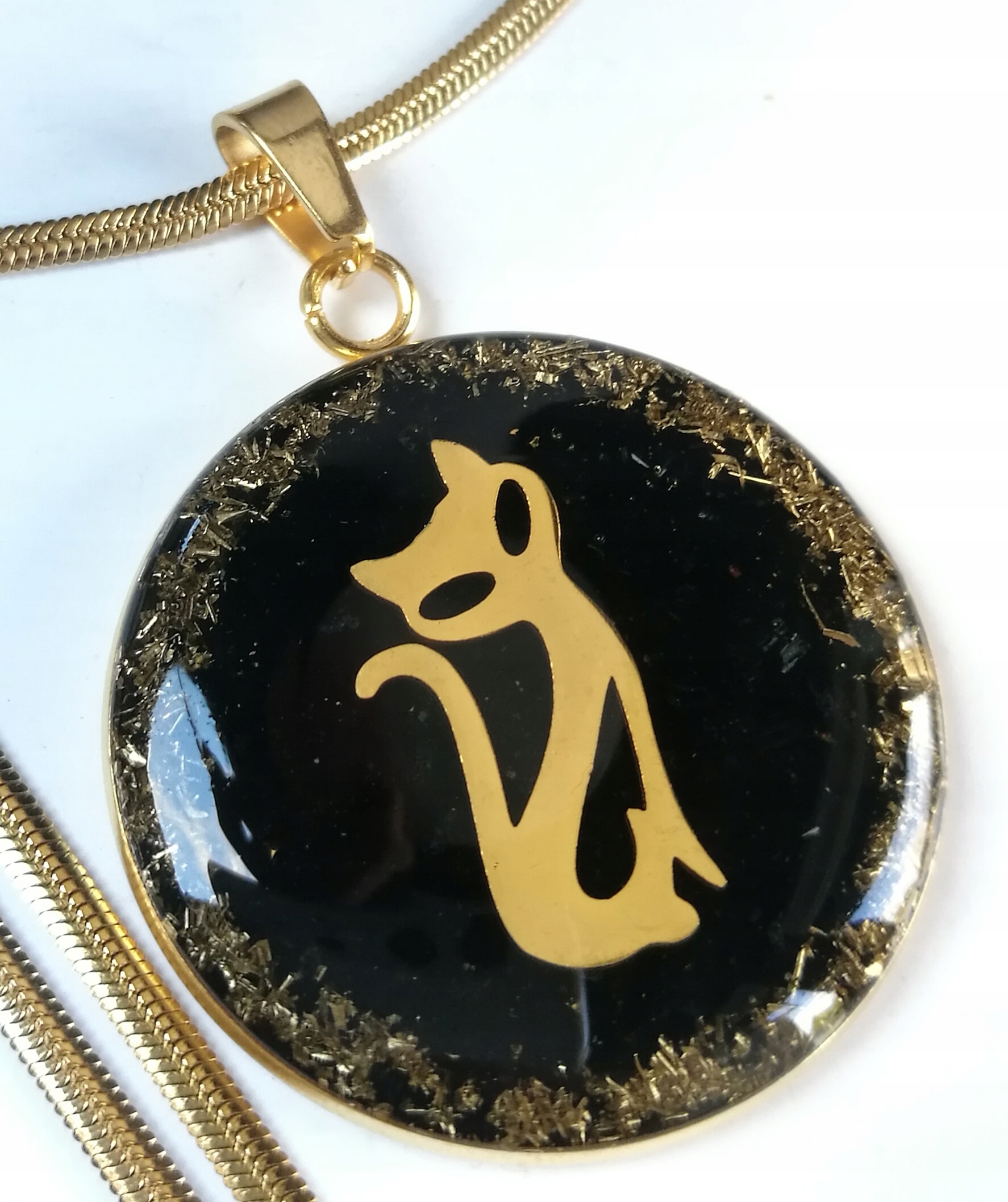 Orgonit Zářič 5G Turmalín Kočka Řetízek Mág