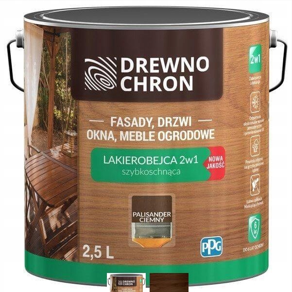 Drewnochron Lakierobejca 2w1 Palisander Ciemny 2,5L