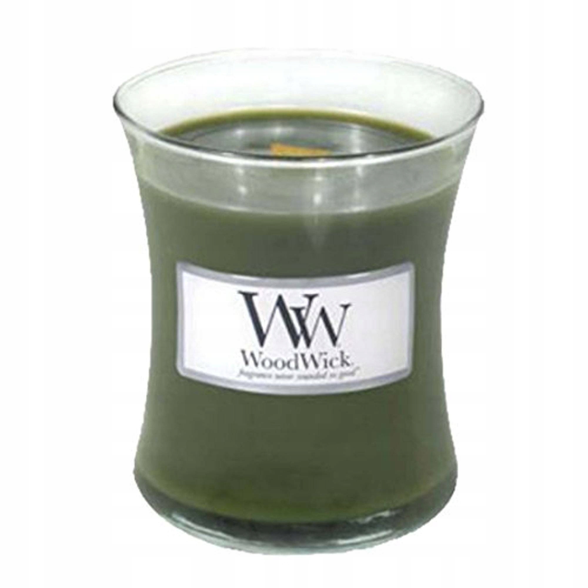 Sójová vonná svíčka Frasier Fir Woodwick Průměrná 275 g Dřevěný knot