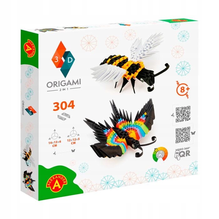 ORIGAMI 3d 2w1 Pszczoła i motyl Alexander