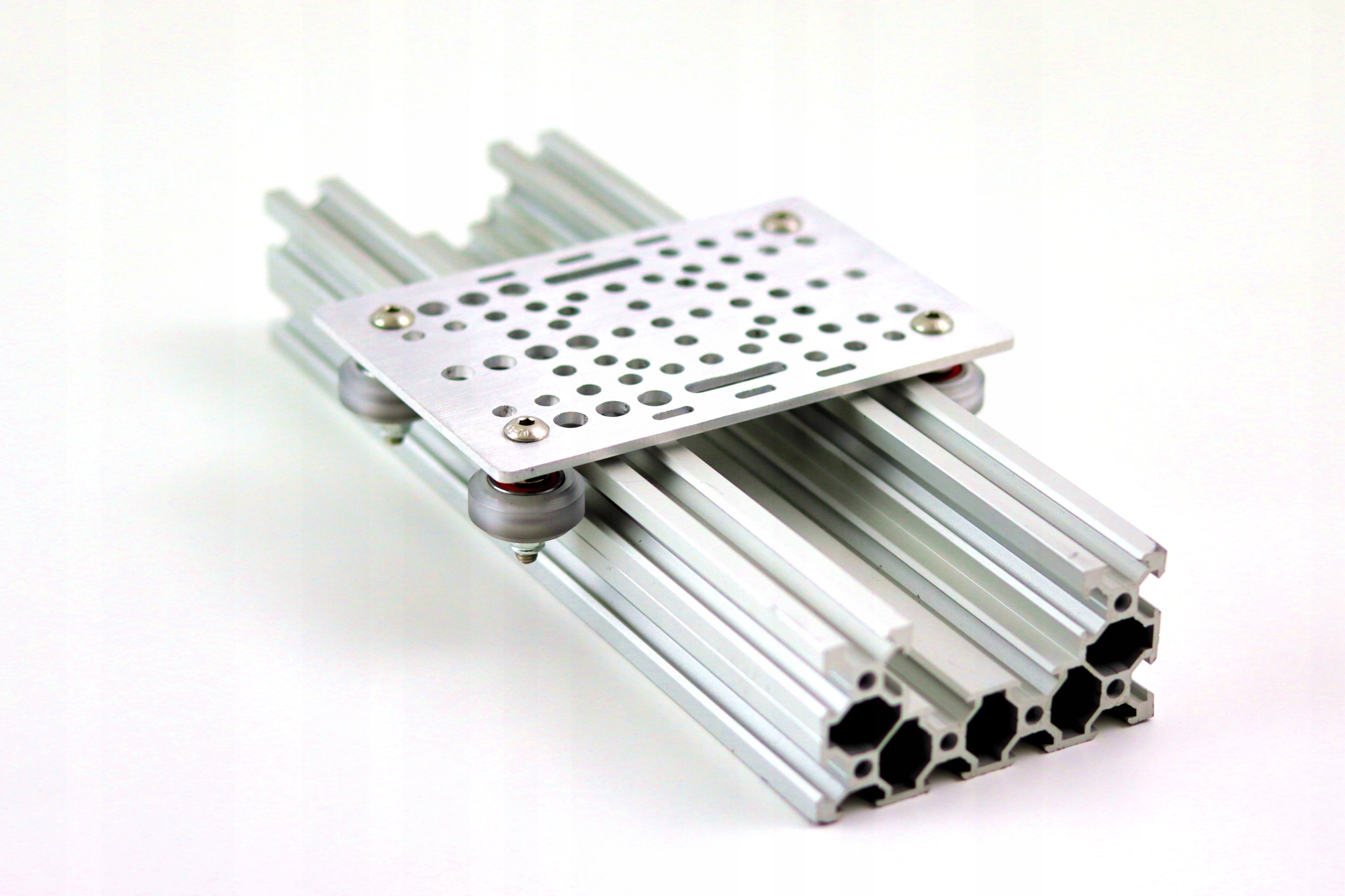 Wózek Vslot Universal 20-80 Srebrny 127x88x30 Wzmocnione Rolki-złożony 1szt