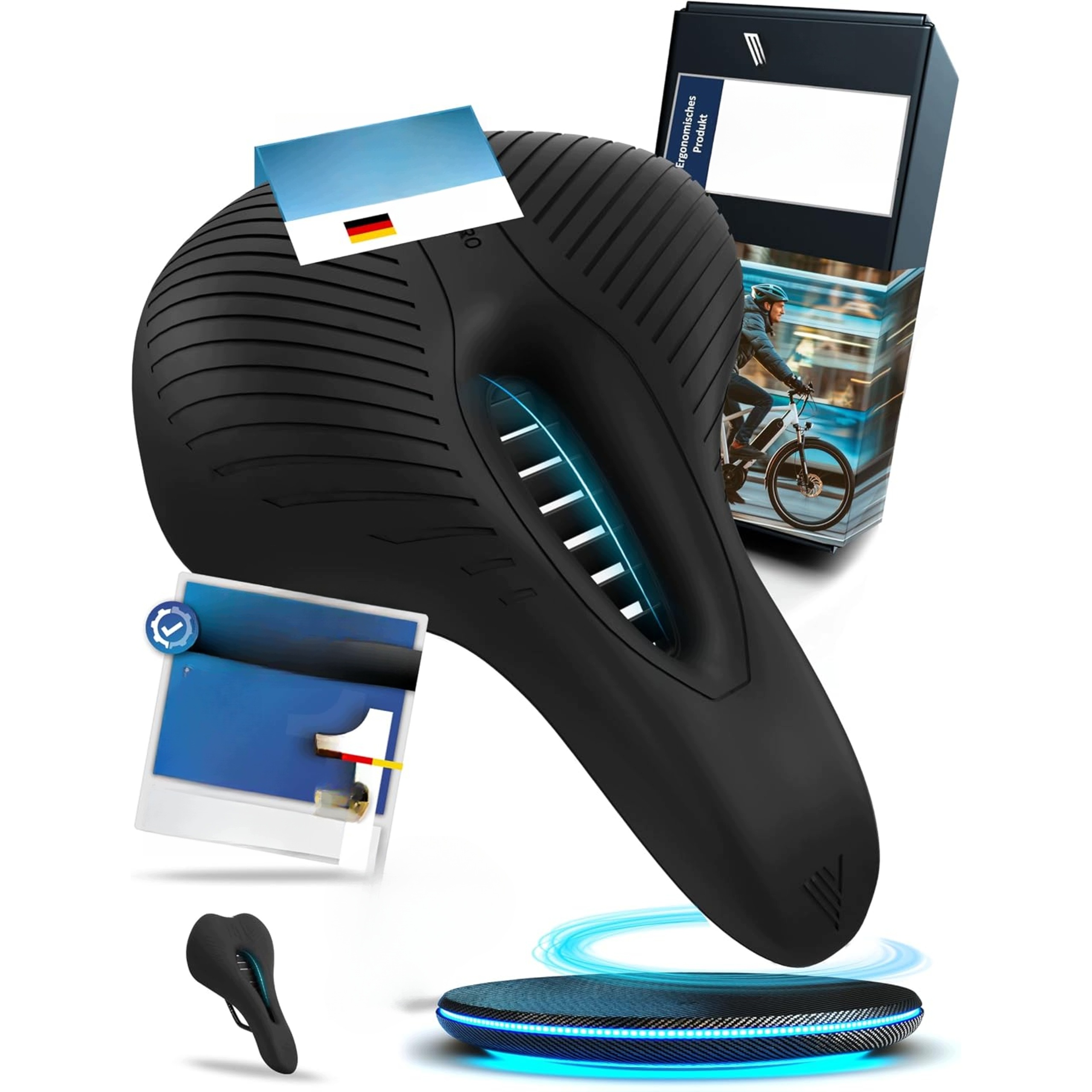 Siodełko Rowerowe Trekking Ergonomiczne Z Pianki Memory Mivelo Comfort Pro