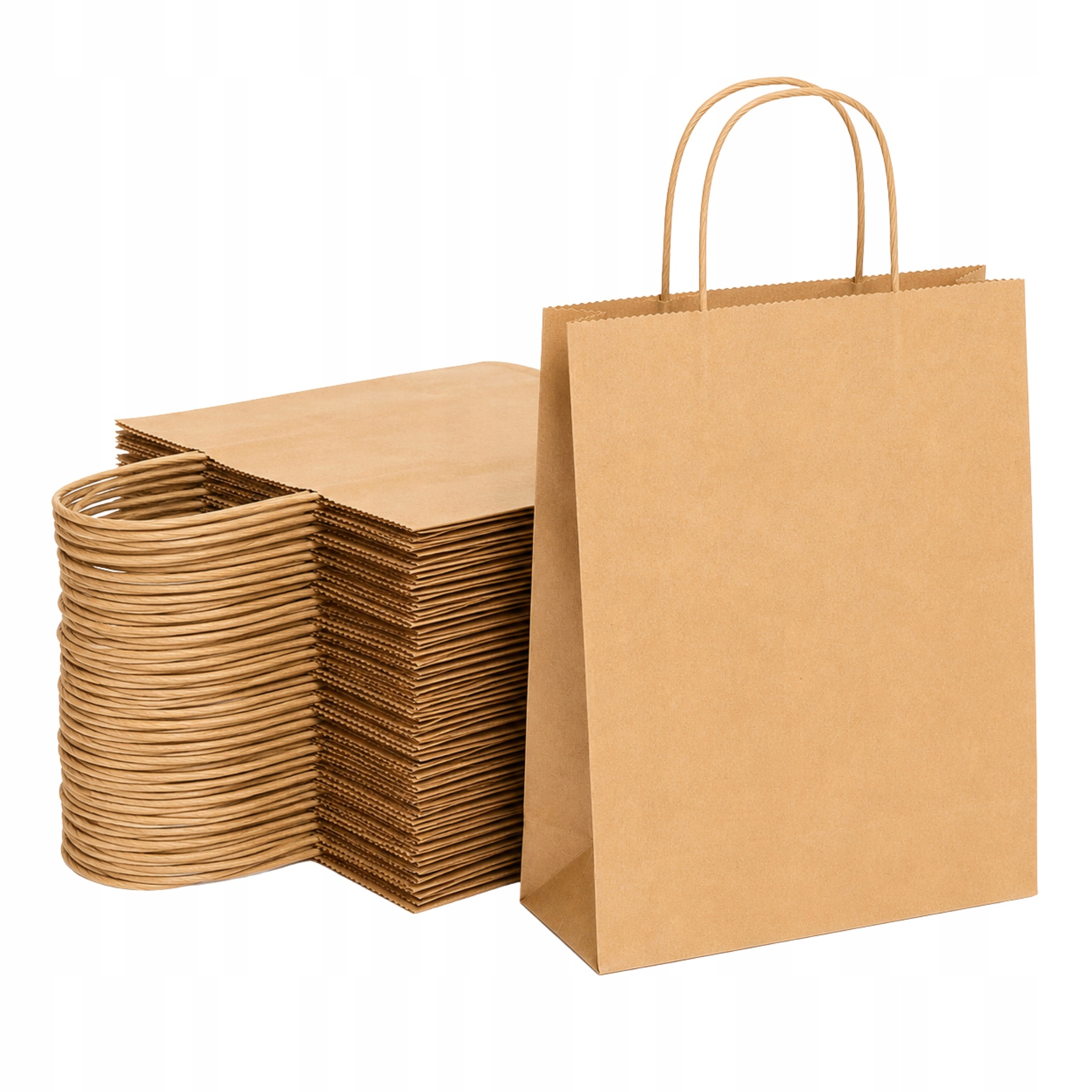 Papierowe torby na prezenty zakupy 20x10 szt Eko szara 25x11x32cm Mocna a4