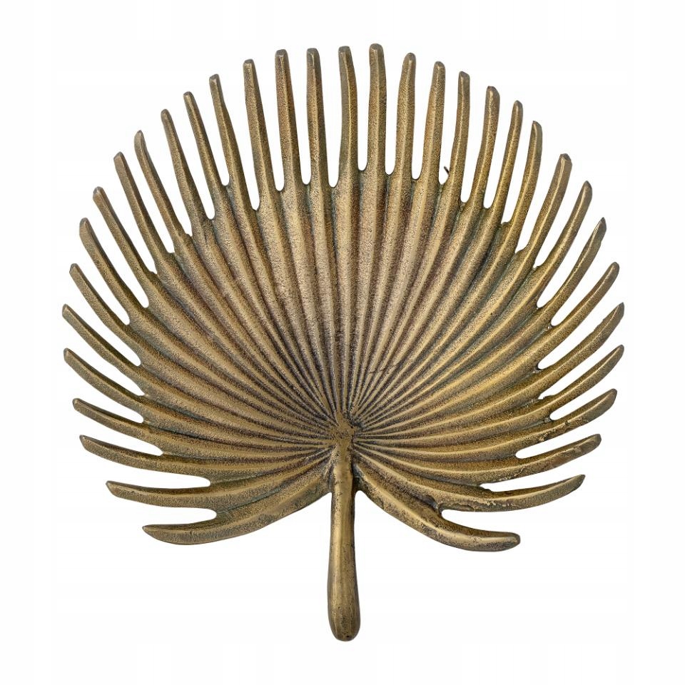 Bloomingville Lille Metalová Podnos Dekoratívna 33 cm List Mosadzný odtieň