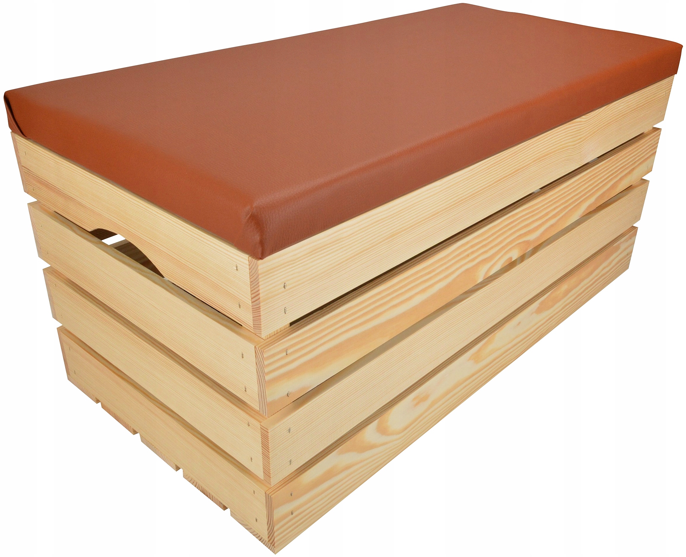 Velká Taburet Kufřík Borovice Úložný Prostor Sedák Kontejner