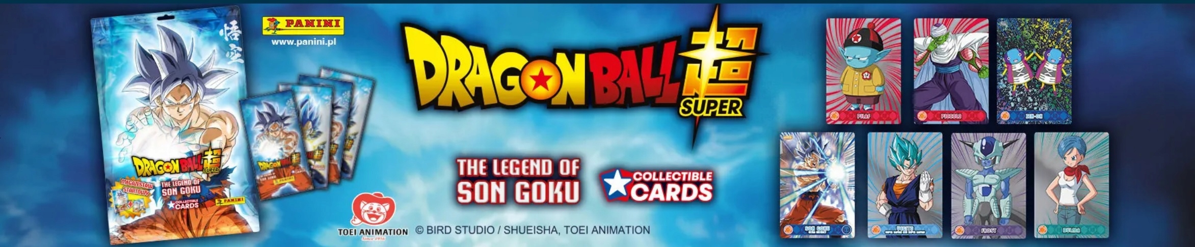 Dragon Ball Album na karty Megazestaw Startowy Panini Super Legend Son Goku Numer czasopisma 1