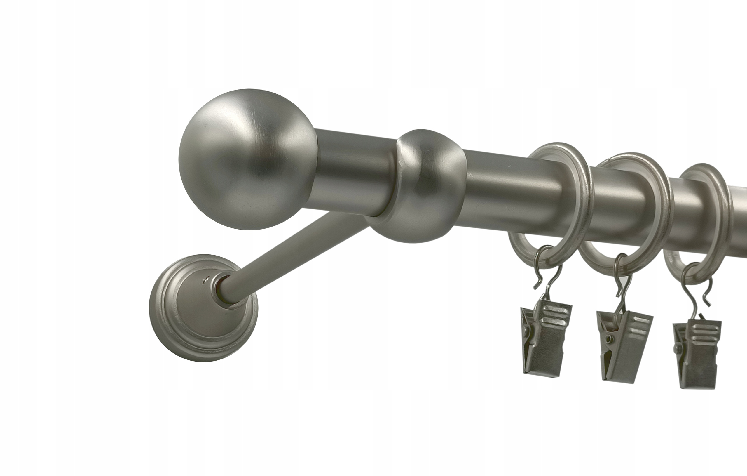 jednoduchá garnýž Satén fi19mm Kulička 400cm