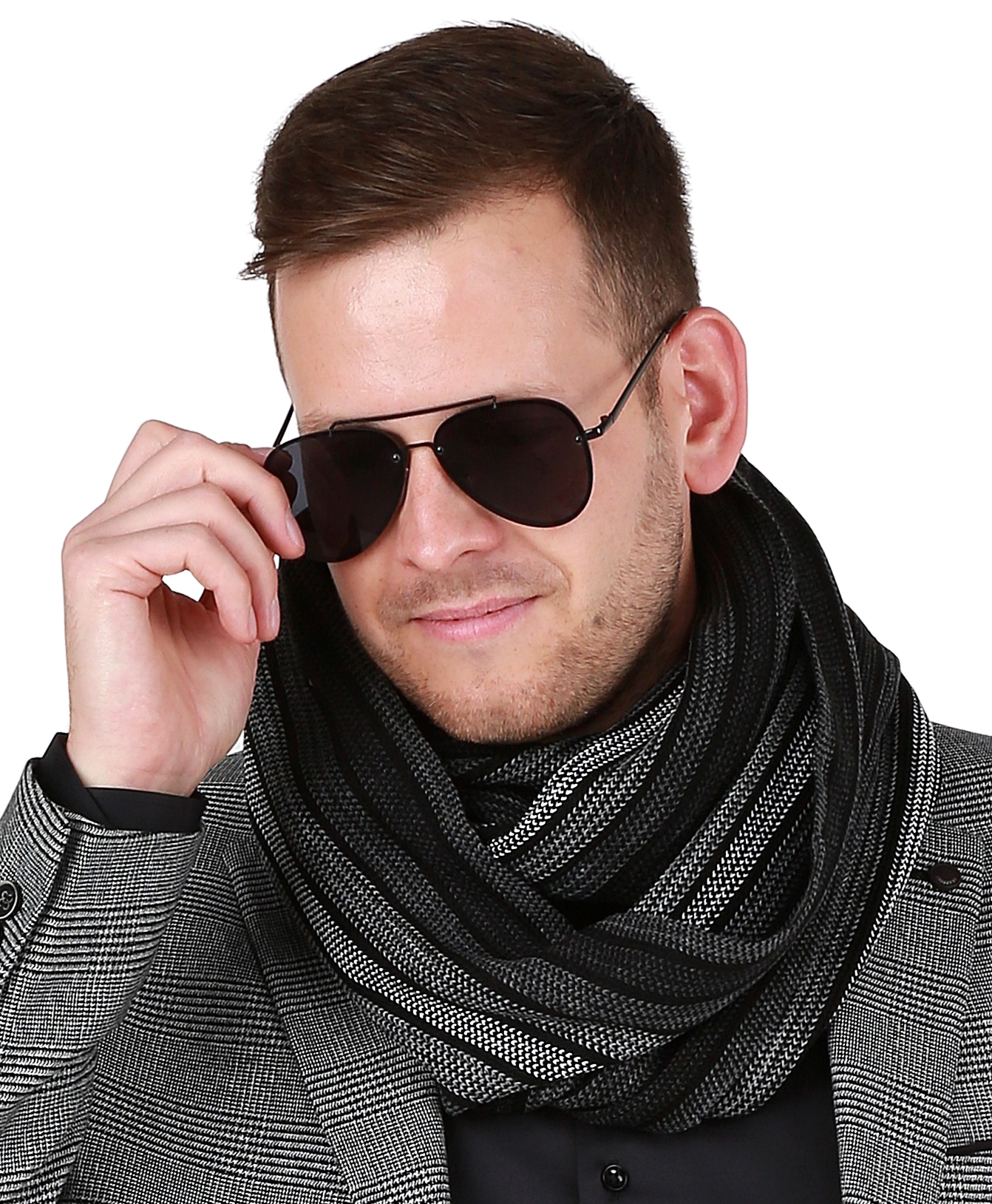 

Gustowny komin męski ciepły szalik szal prezent 1F