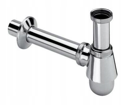 Syfon umywalkowy łazienka chrom METALOWY STANDARD