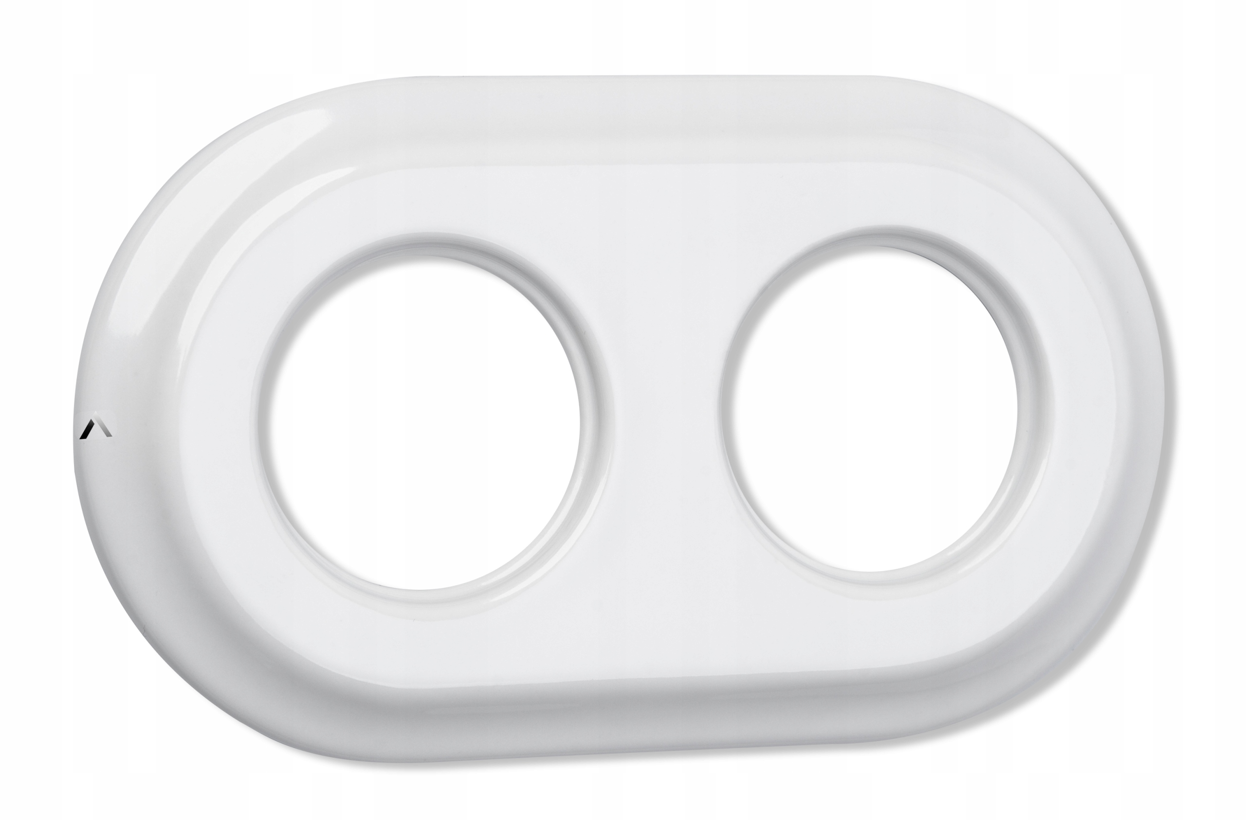 Ramka ceramiczna podwójna Antica retro biała 2 loft do gniazd i włącznik