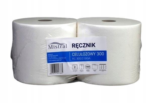 Ręcznik Papierowy Mistral Czyściwo Celulozowe 2 szt 300m Bardzo Chłonny