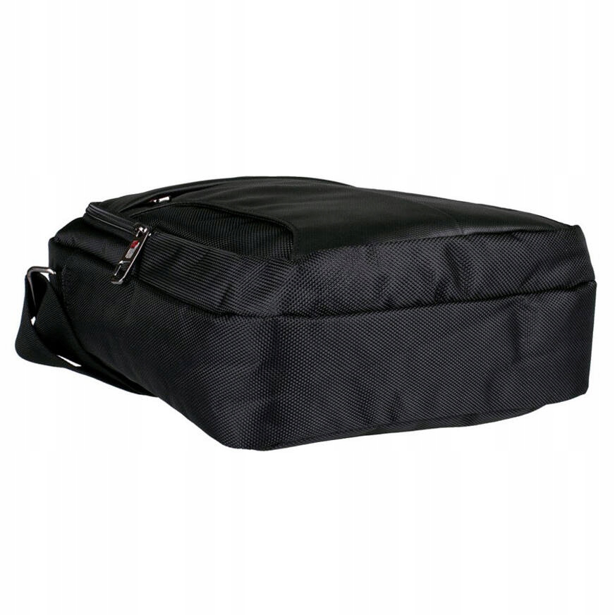 DERNIER WYGODNA TORBA NA RAMIĘ CZARNA TYPU RAPORTÓWKA NA CO DZIEŃ Materiał dominujący tworzywo sztuczne