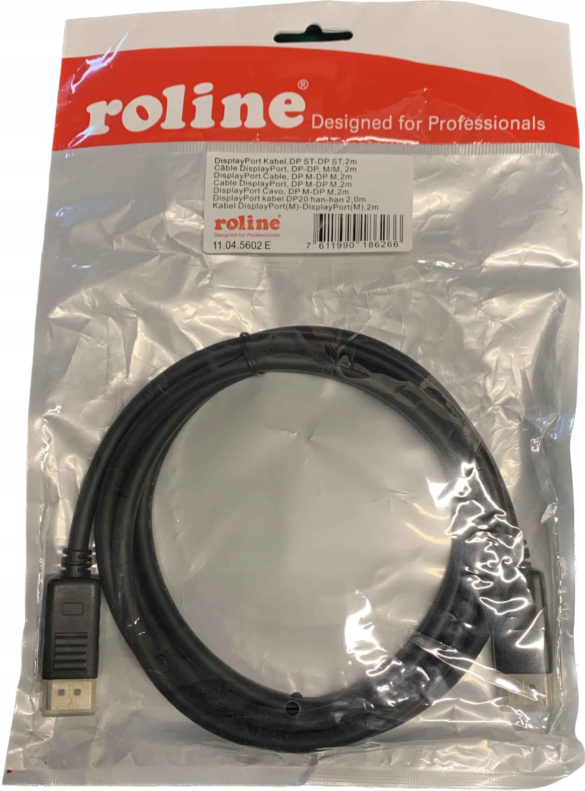 KABEL DISPLAYPORT-DISPLAYPORT DP-DP ROLINE 2m