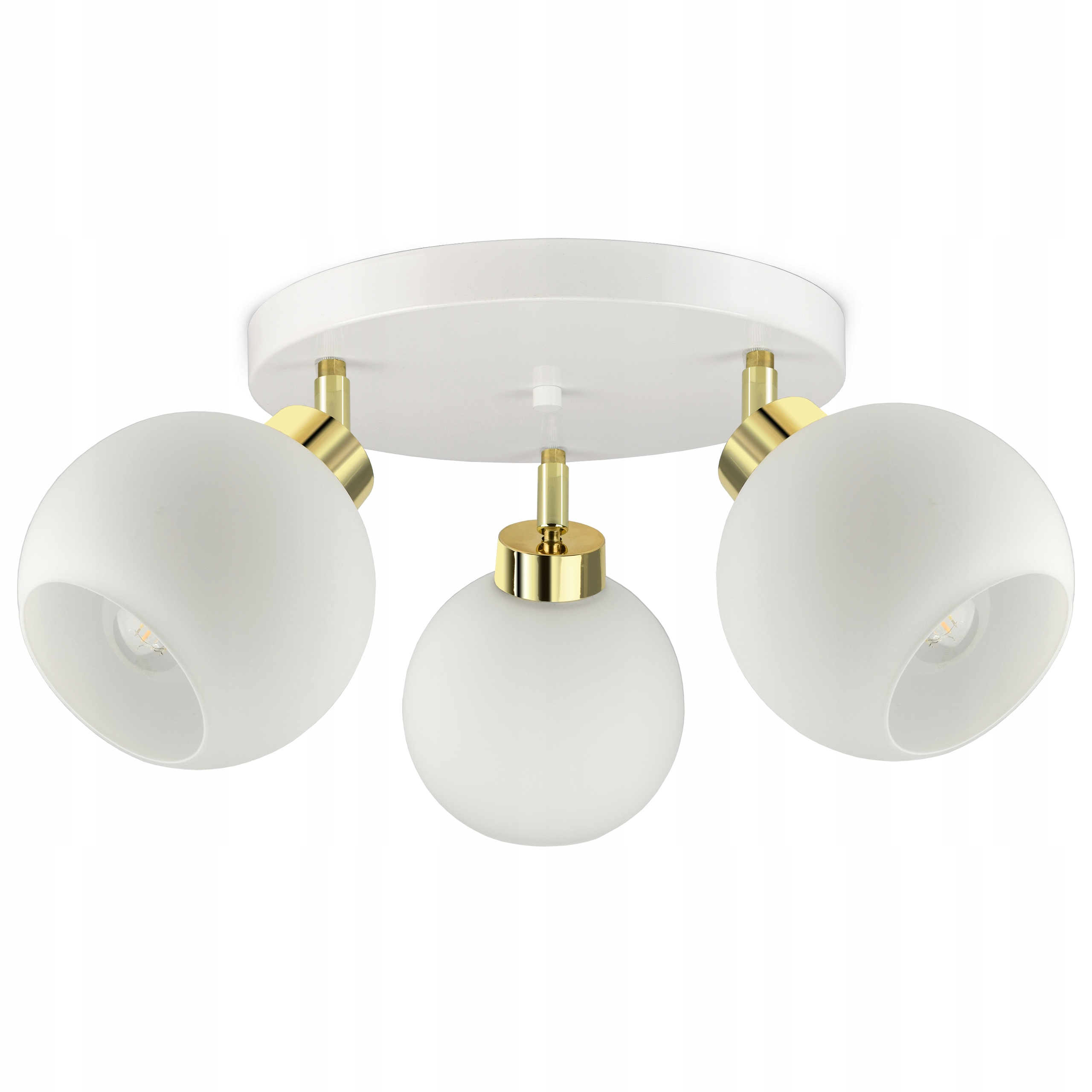 Lampa Wisząca Sufitowa Żyrandol Biała Szklane Kule White Glass EG3 Led E27