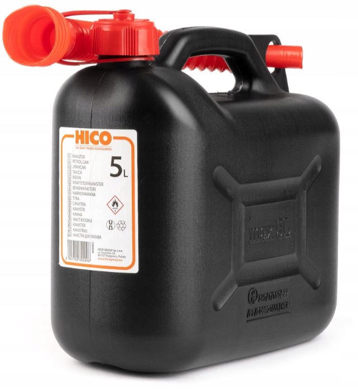 

Hico Kanister Plastikowy Na Paliwo Czarny Lejek 5L