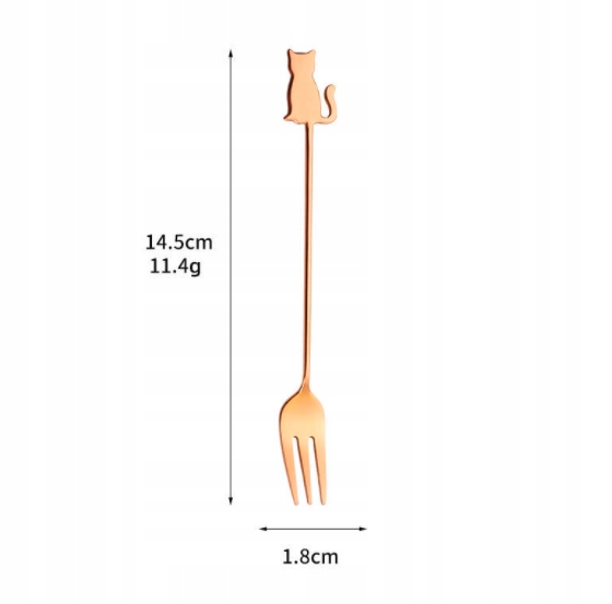 WIDELEC WIDELCZYK KOT KOTEK na PREZENT ROSE GOLD 1szt - PREZENT DLA KOCIARY Marka inna
