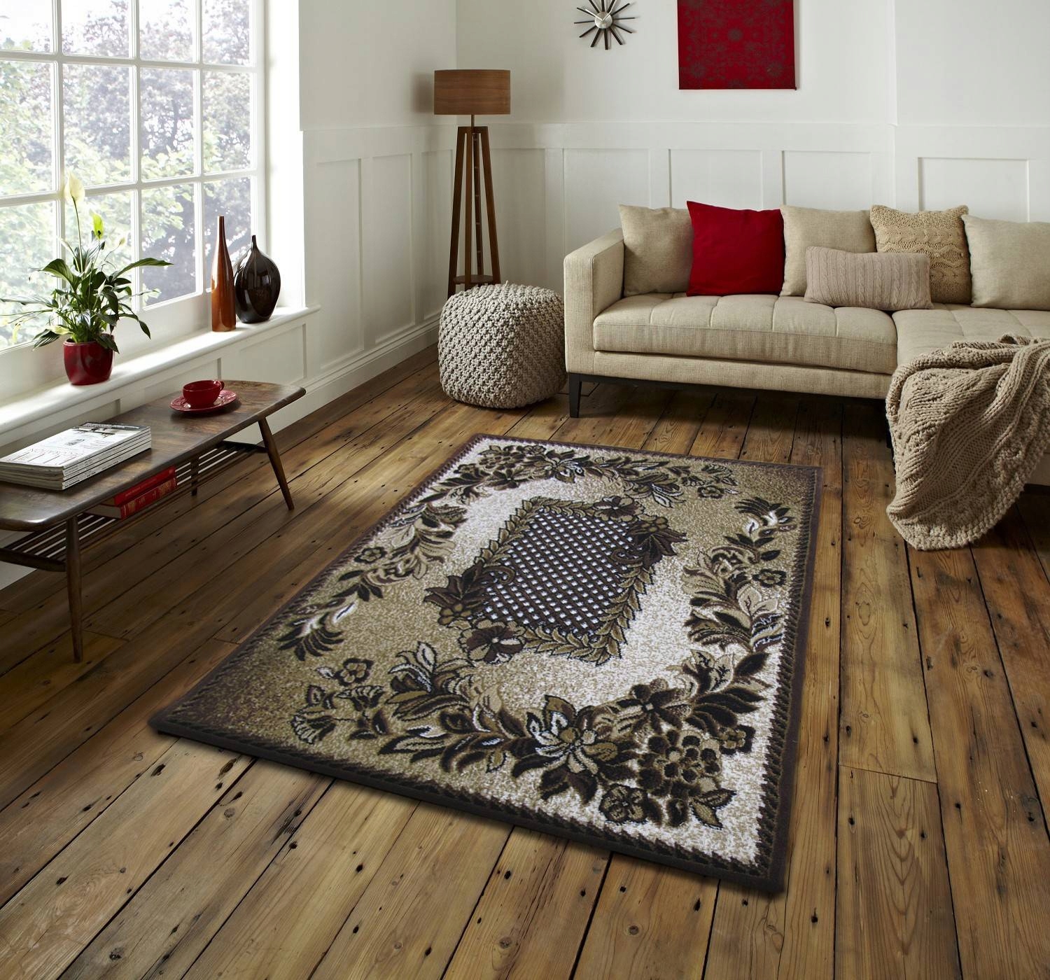 Dywan klasyczny Samson Bcf Alfa 01 Brązowy 180x250 cm