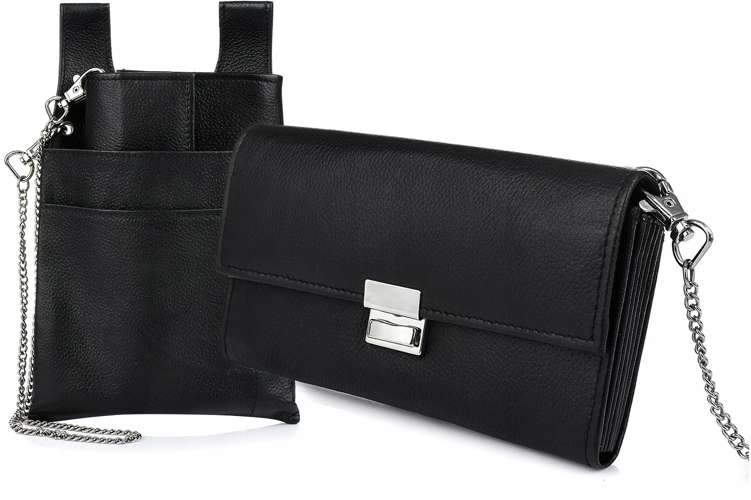 

Portfel skórzany i etui kabura łańcuch kelnerski