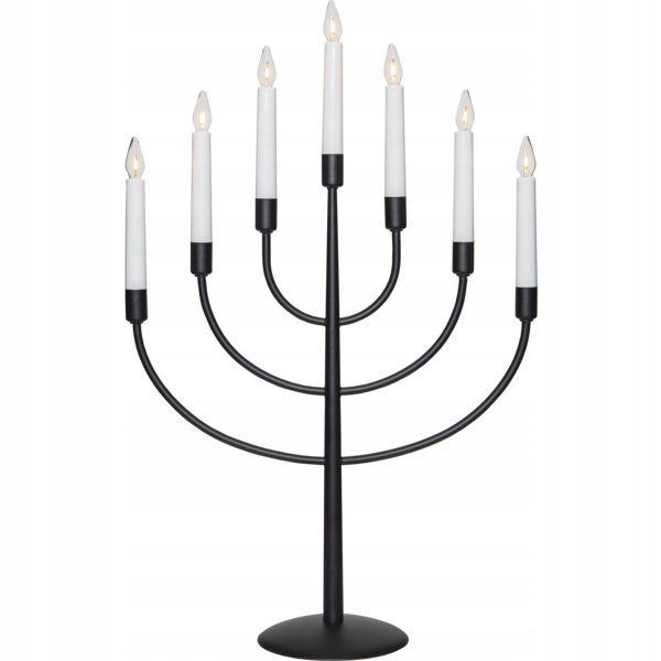 Kovový adventný svietnik Titus, čierny