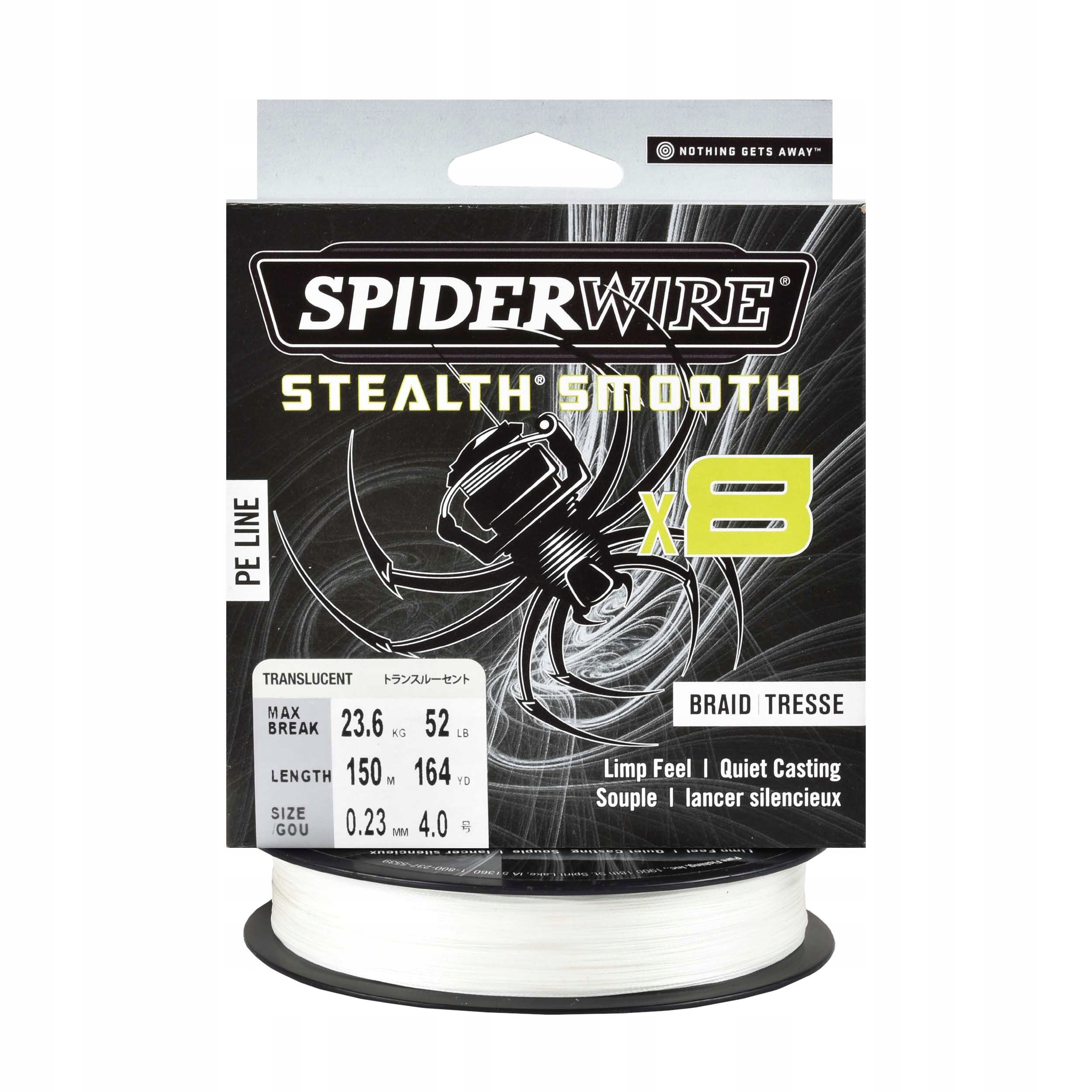 Plecionka Spiderwire SS8 translucent 0.23mm 150m 23,60kg spinning 1szt.
