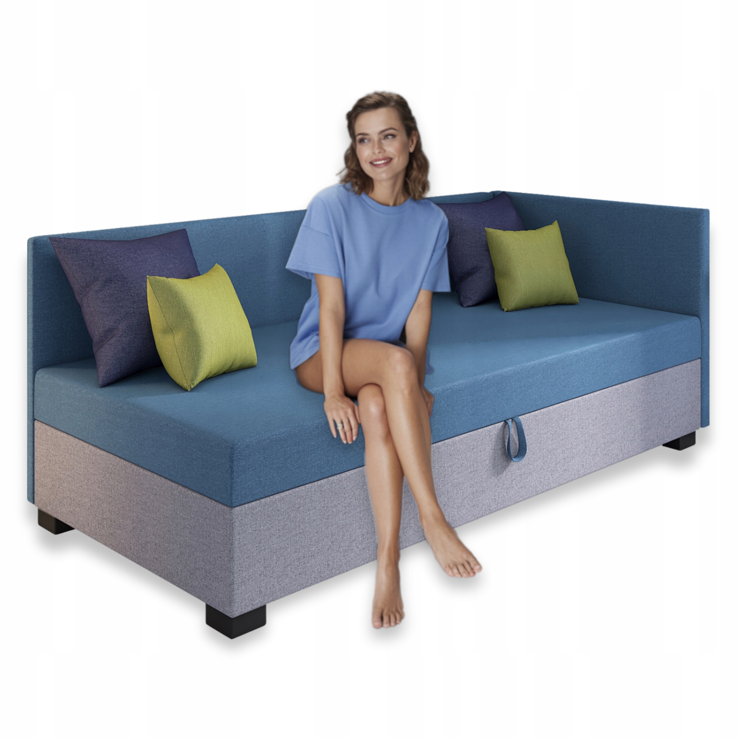 Pohovka Funkce Spaní Pohovka 80x195 cm Jednolůžková Mládež Polštáře