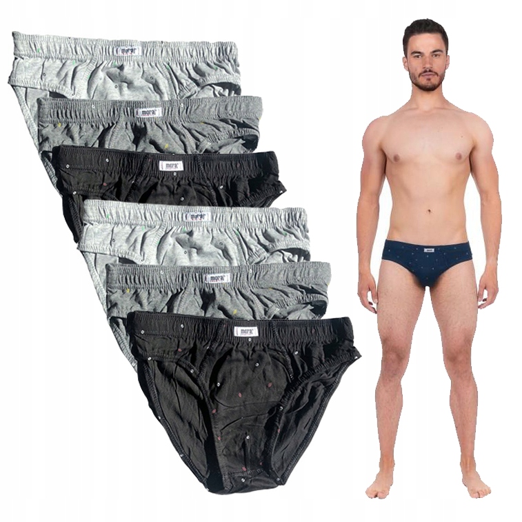 

Slipy Męskie Slipki Bawełniane 100% 6Pak Moraj