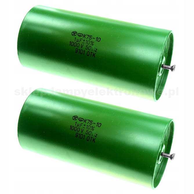 Kondenzátor 1uF 1000nF 1000V K75-10 olejový Nos 2 ks zvolená pára