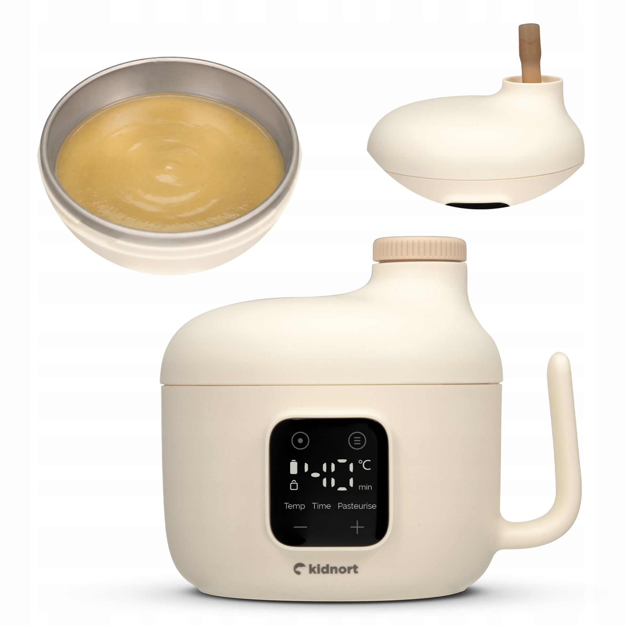 Kidnort Podgrzewacz do jedzenia pokarmu dla dzieci 400ml Bowl Kjøkken beige