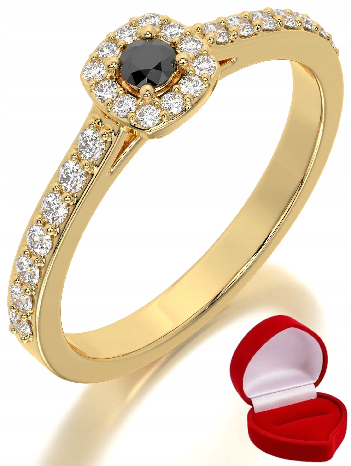 Zlatý Prstýnek 585 14k Diamant Lab Brylant 0,06 ct R24
