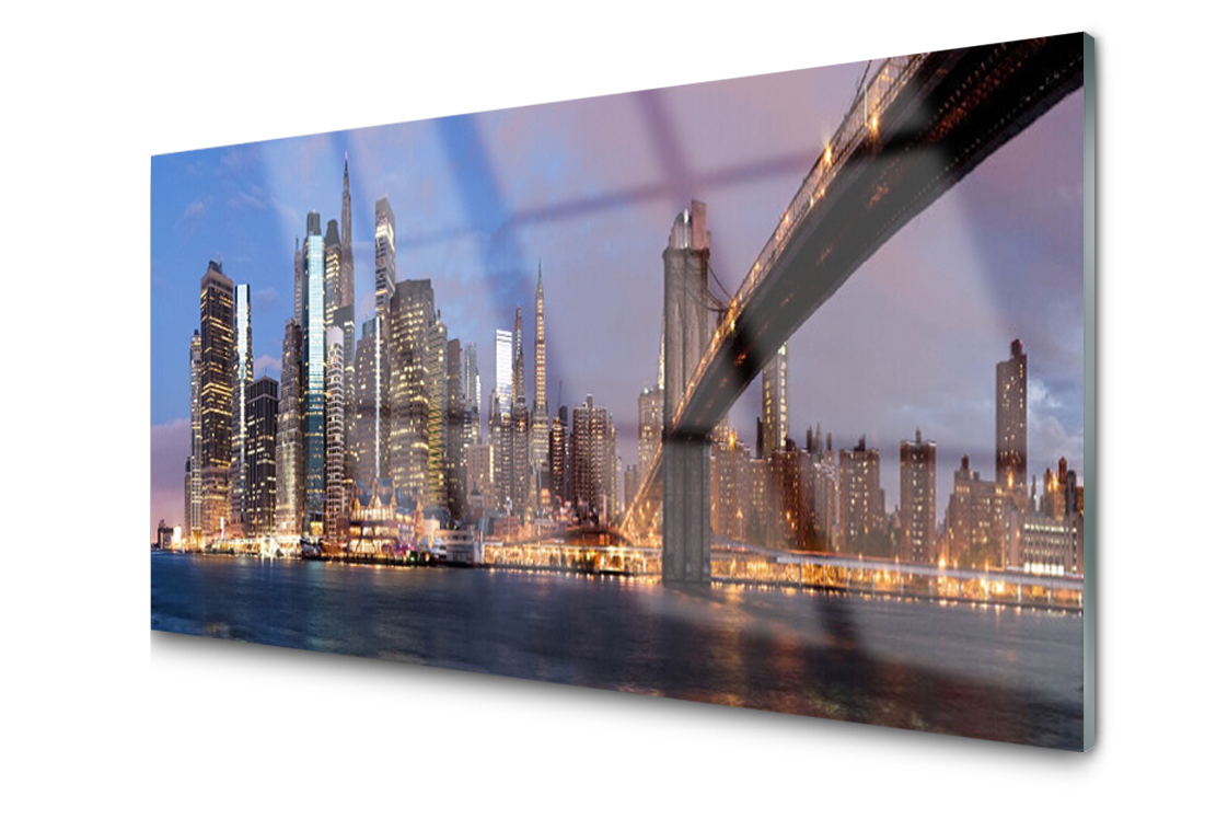 

Panel szklany Płytka Miasto Widok 140x70 + Klej