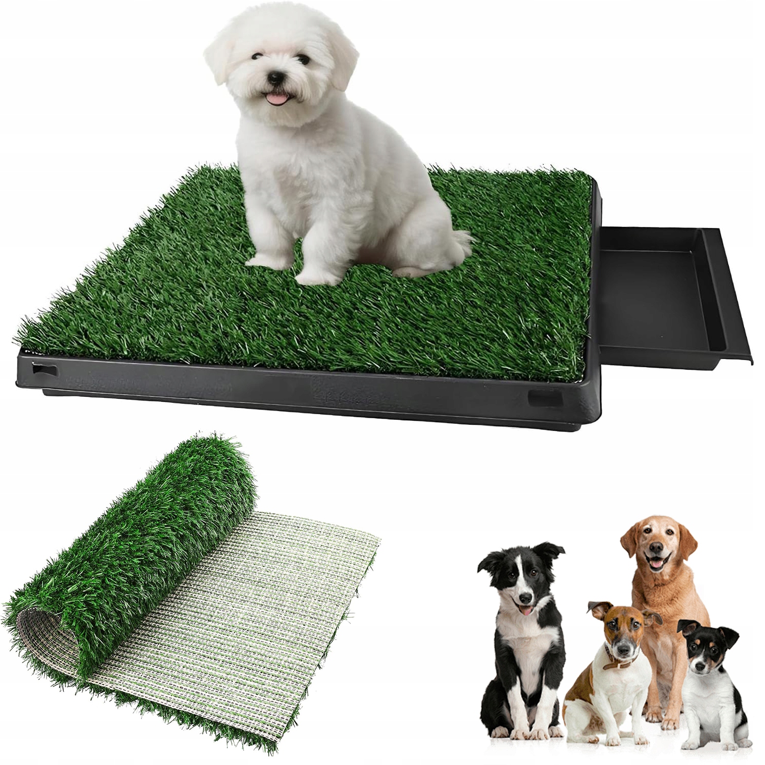 Záchody Trávou Pro Psa Na Trávu Balkon Terasa Zahrada 63X50 CM Komfort