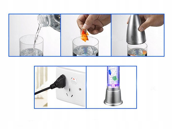 LAMPKA Z RYBKAMI LAMPA WODNA ŚWIECĄCA NOCNA 100 cm Stan opakowania oryginalne