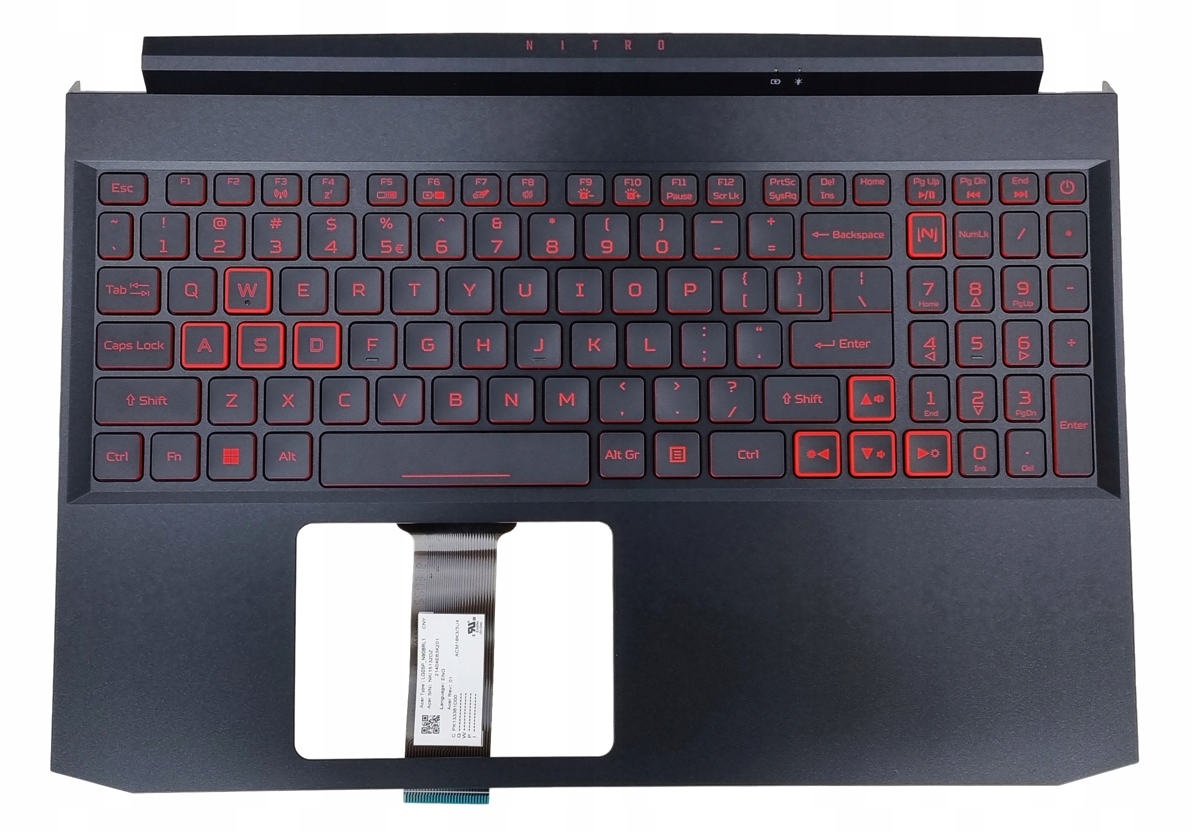 Nová Krytka Klávesnice Acer Nitro 5 AN515-44 AN515-55 Len Pre GTX1650 Us