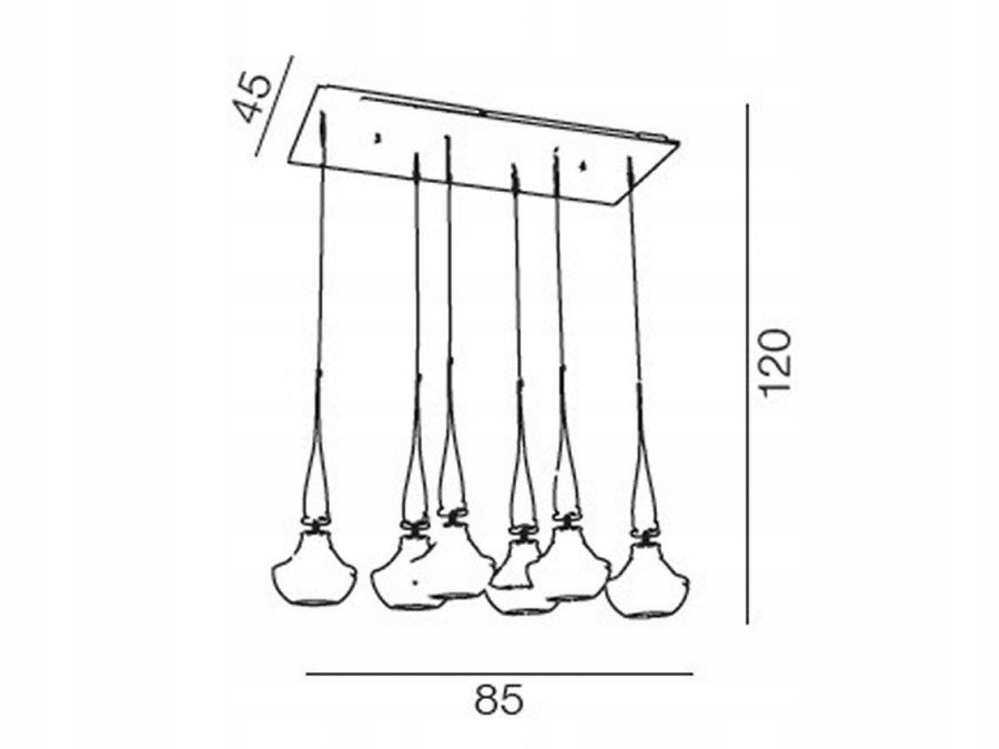 Lampa wisząca Tasos 6 AZ1883 Azzardo Stan opakowania oryginalne