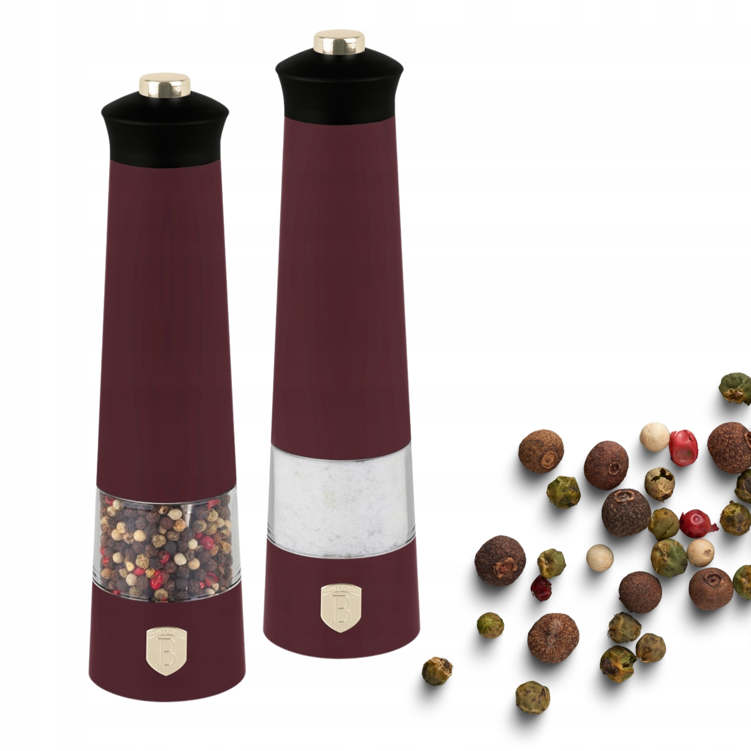 Sada mlýnků na pepř a sůl 2ks Bordeaux Berlinger Haus
