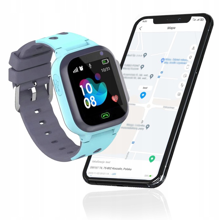 SMARTWATCH DLA DZIECI ZEGAREK DZIECIĘCY LOKALIZATOR LBS + KARTA SIM GRATIS Kod producenta 5906479234296