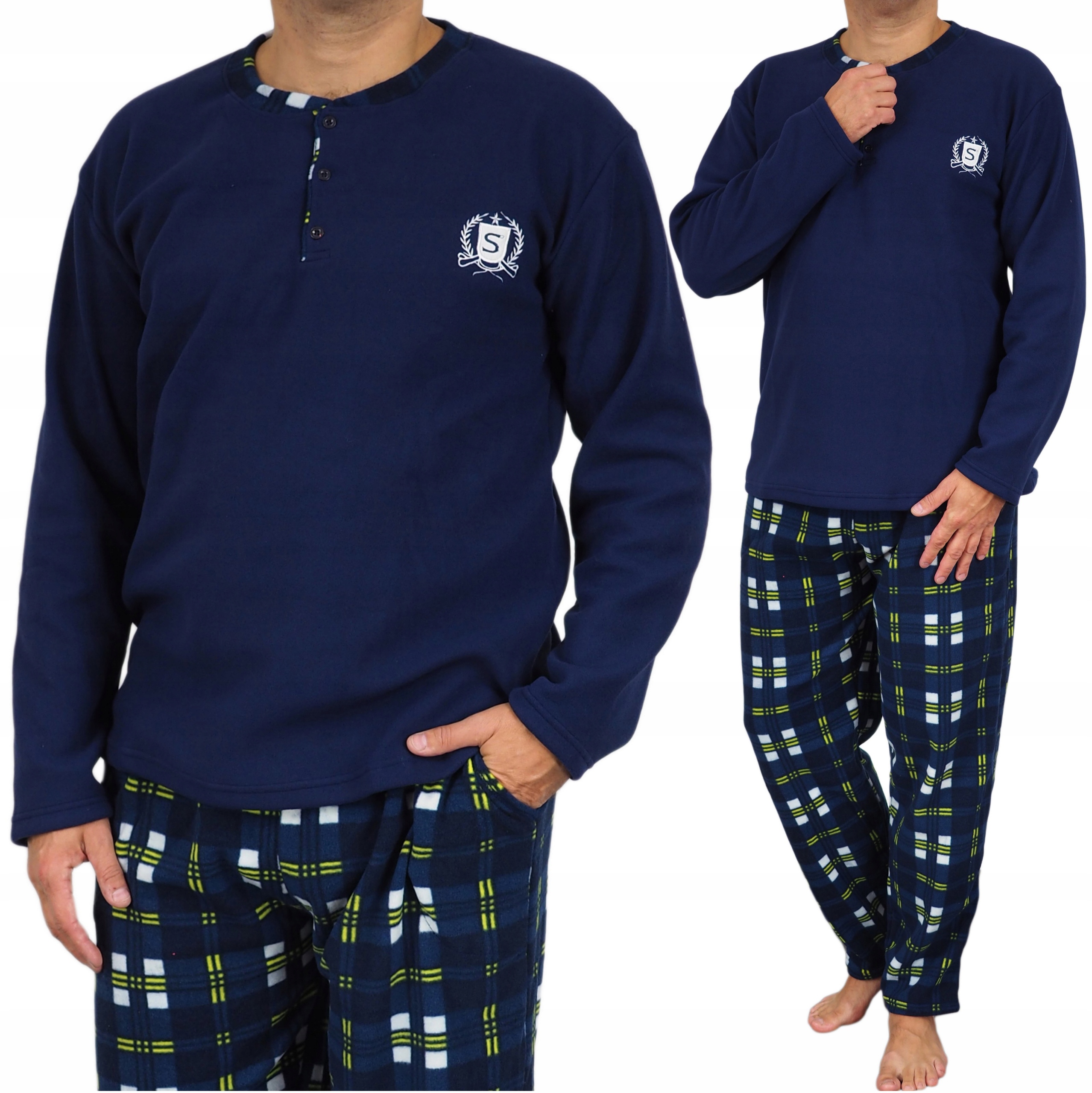 Piżama męska 2XL POLAR kieszenie CIEPŁA gruba CIEPŁA