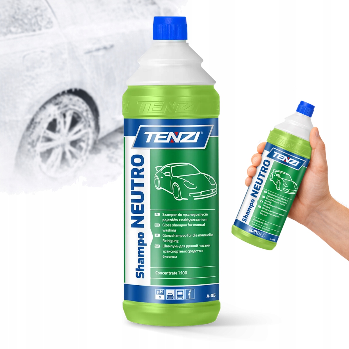 Szampon samochodowy mycia pielęgnacji auta samochodu Tenzi Shampo Neutro 1l