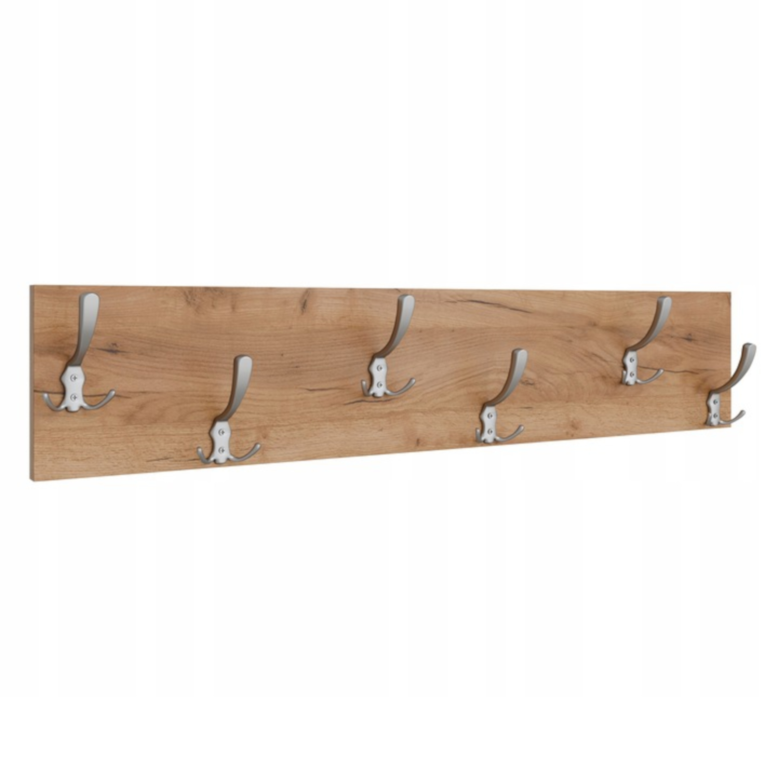 Věšák Loft 100 cm Dub Craft Zlatý 6 úchytů Satén Moderní na oblečení