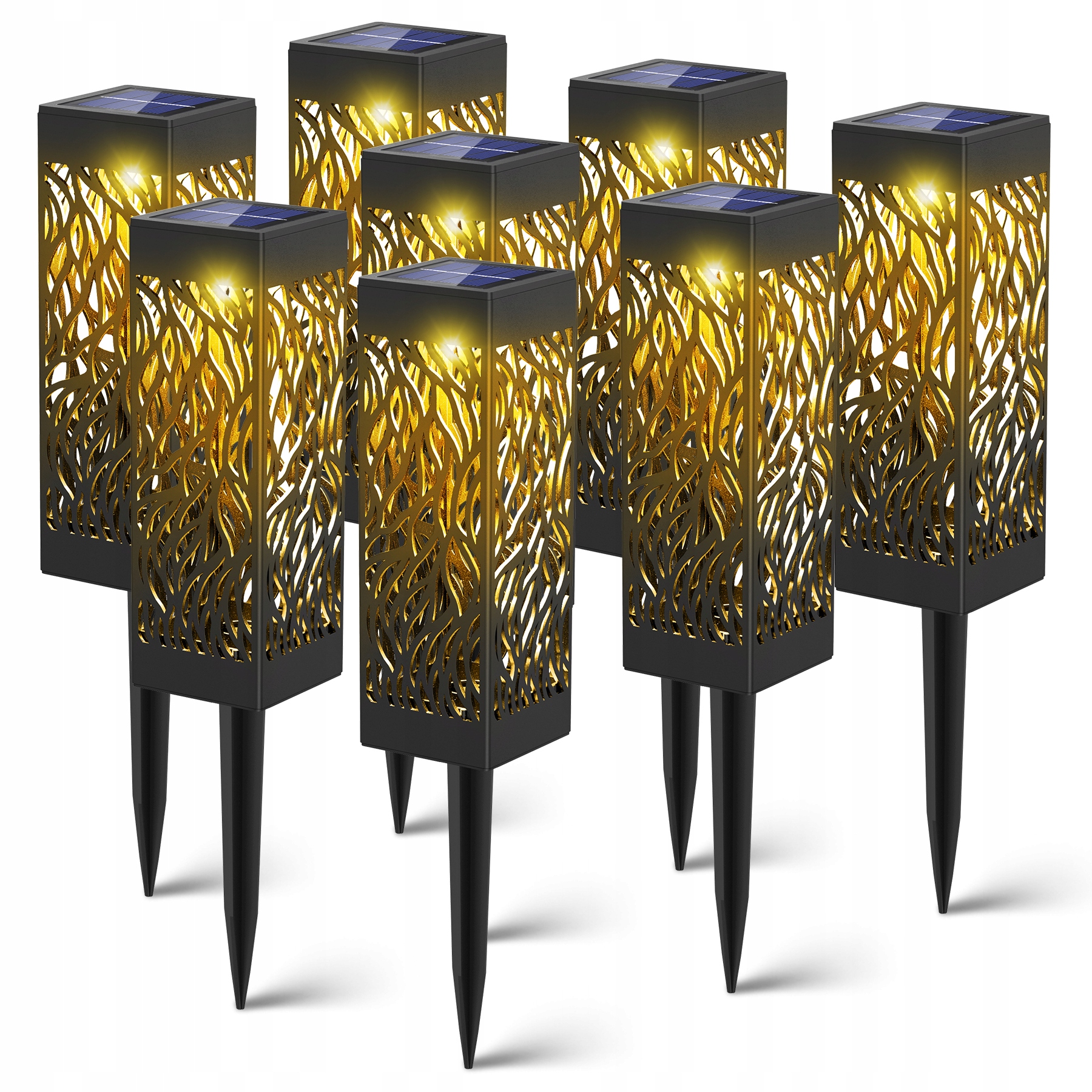 

8 Szt Lampki Solarne Ogrodowe Lampy Led Wbijane