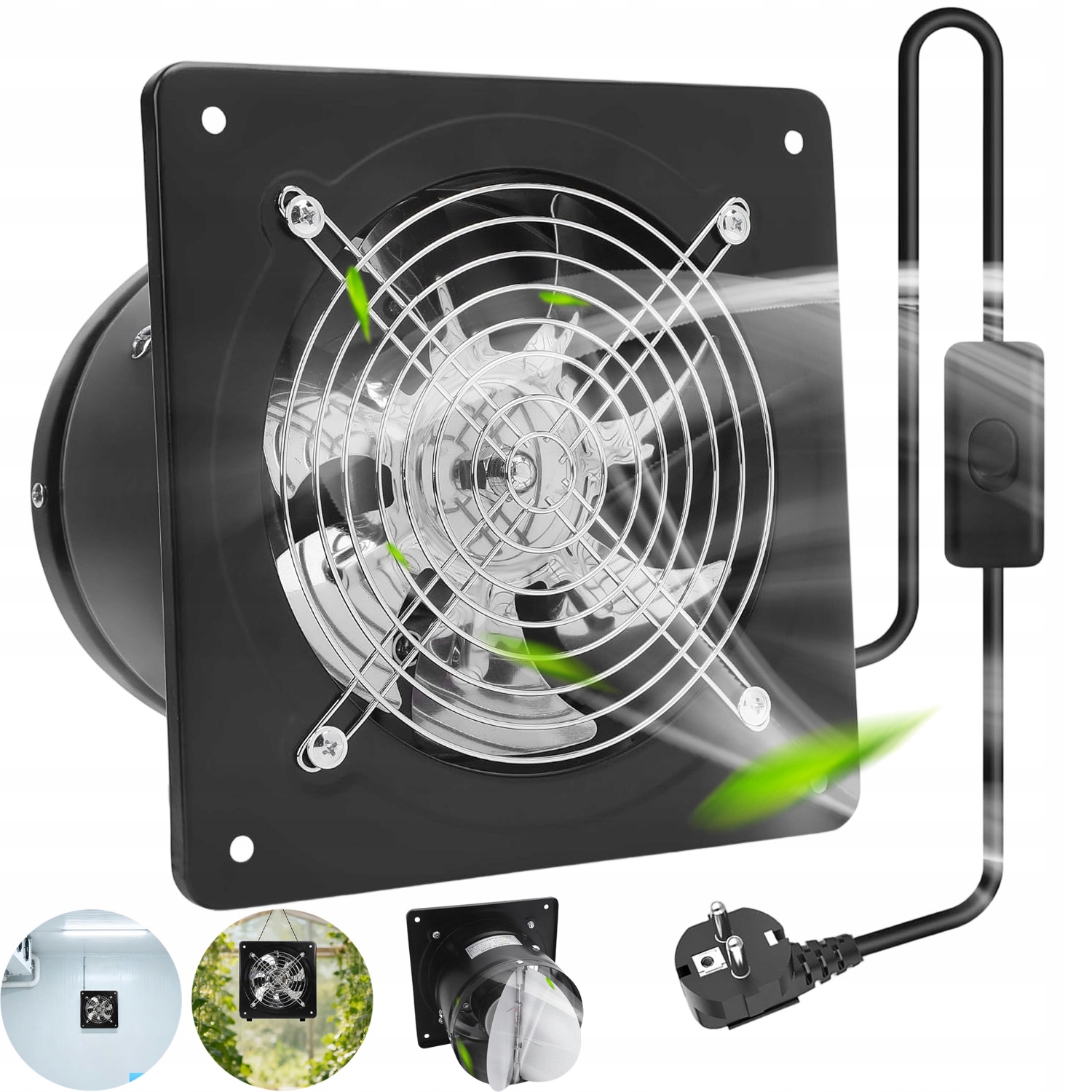 Průmyslový Odsávací Ventilátor 150 MM Do Kuchyně, Koupelny, Sklepa, Garáže