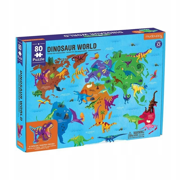 Mudpuppy Puzzle Świat dinozaurów z Dinozaurami